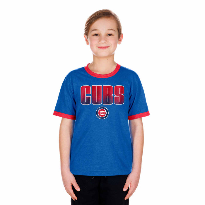 Chicago Cubs Youth Bullseye Ringer T-Shirt
