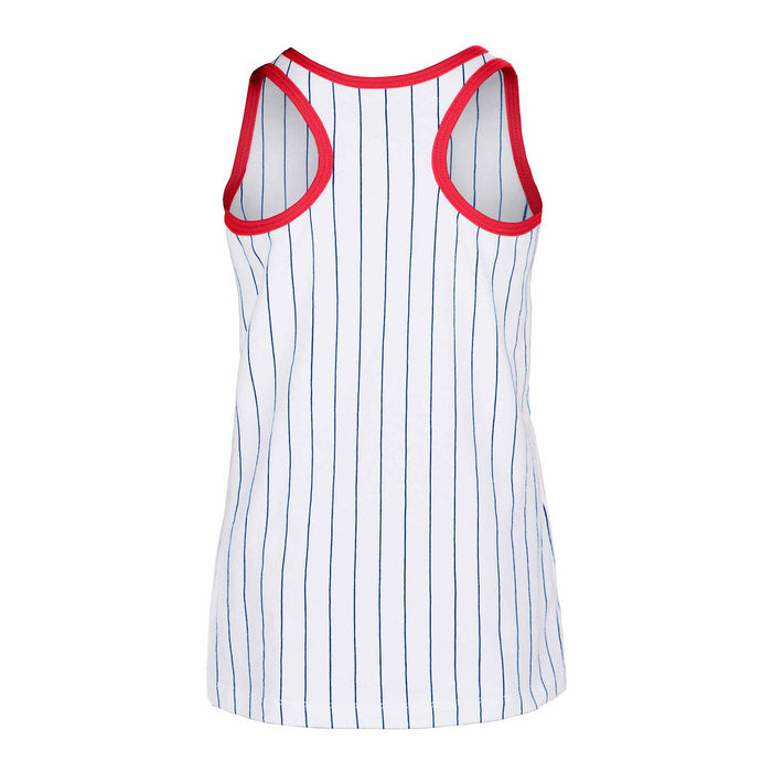 Chicago Cubs Youth Girls Heart Pinstripe Tank Top