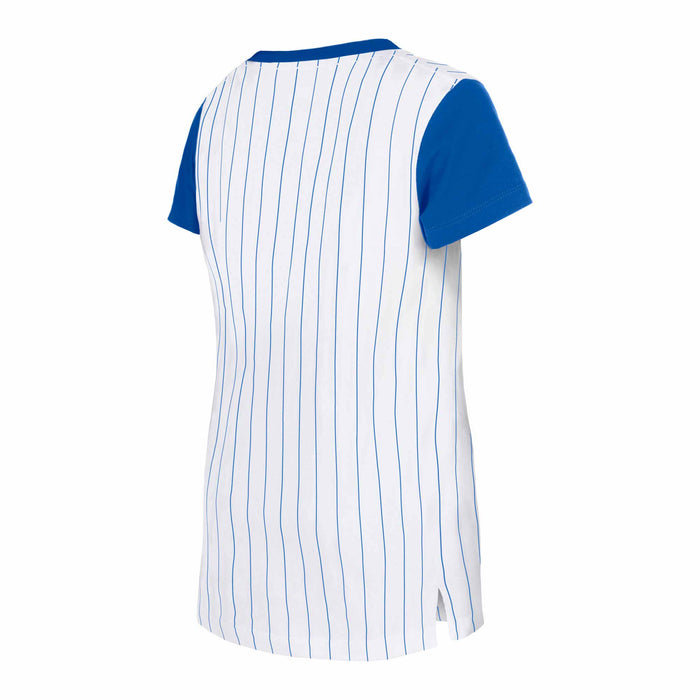 Chicago Cubs Youth Girls Pinstripe T-Shirt