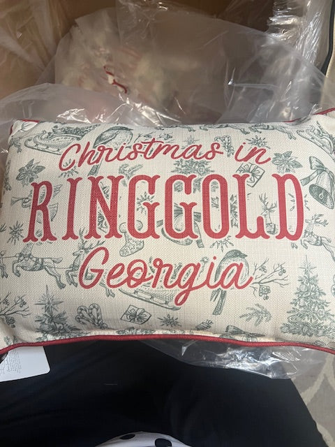 Christmas in Ringgold Georgia Pillow