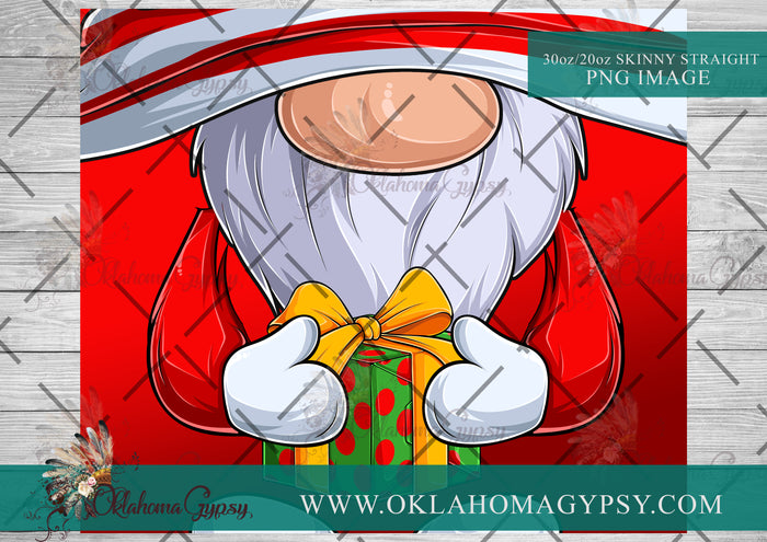 Christmas Santa Gnome Digital File Wraps