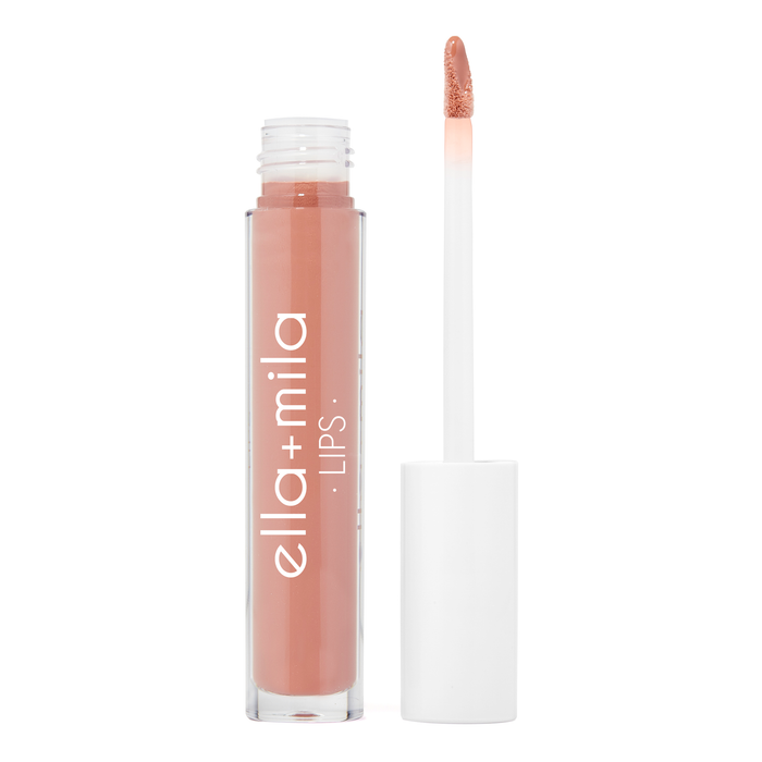 City Girl terracotta nude lip gloss tube with applicator wand – ella+mila Lips