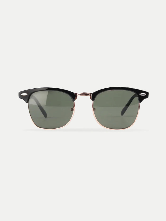 Classic Retro Top Deck Sunglasses | Black-Image 1