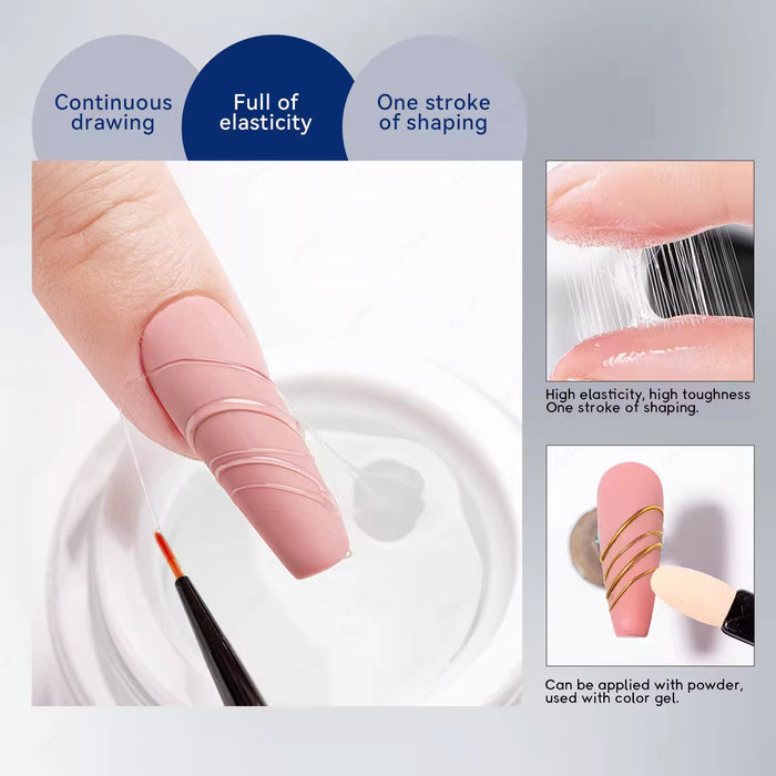 Clear Spider Gel for Chrome Powder - 3D Chrome Design Collection