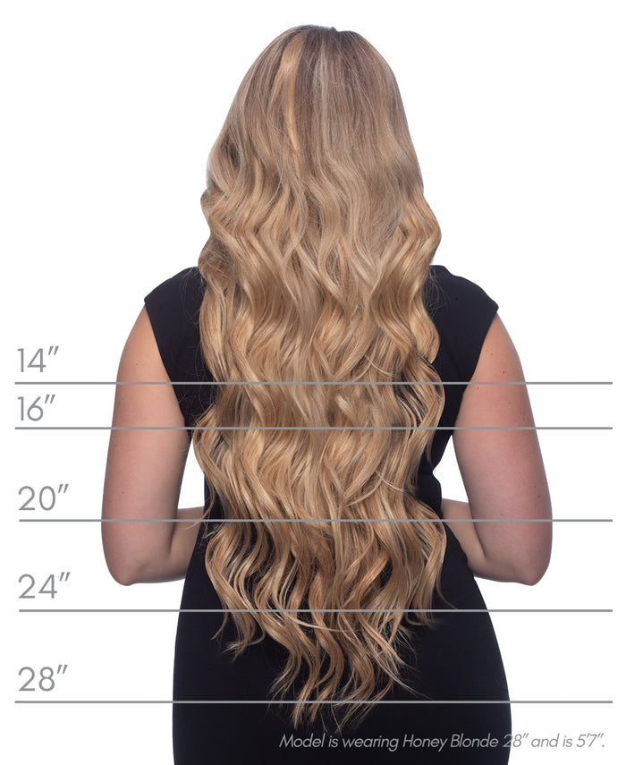 clip-in hair extensions caramel balayage.