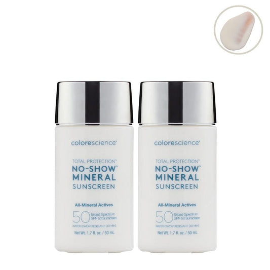 Colorescience Total Protection No Show Mineral Sunscreen SPF 50 50ml 2 Pack Set - Beauty Tribe