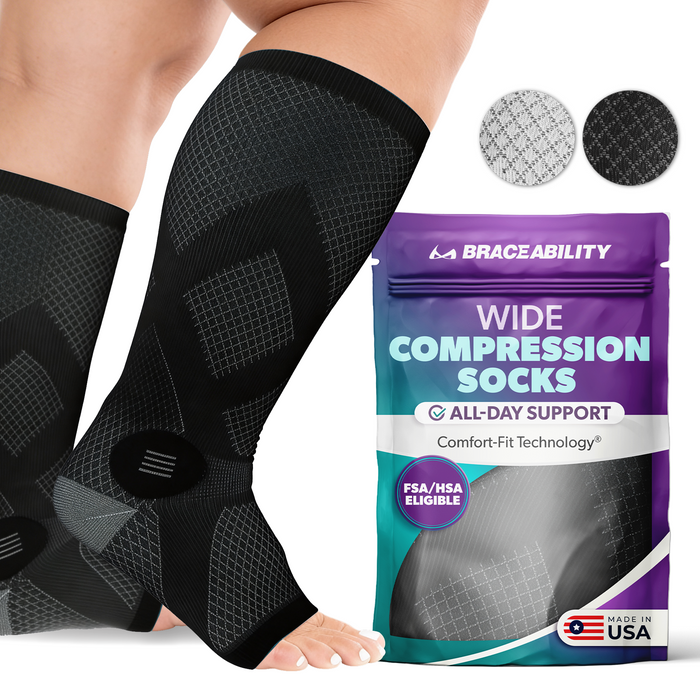 M/L Wide Calf / Black / 1 Pair