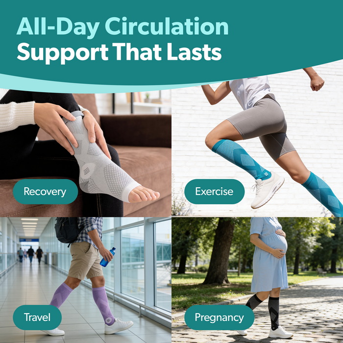 11a12 knee high stockings for all-day circulation support during pregnancy and exercise