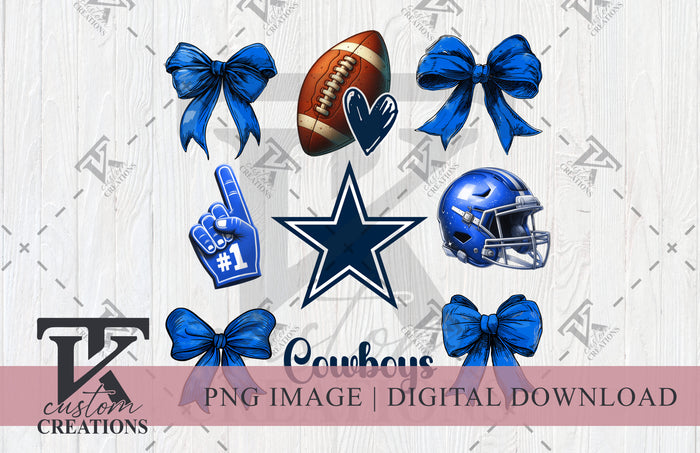 Coquette Dallas Cowboys Bow Design