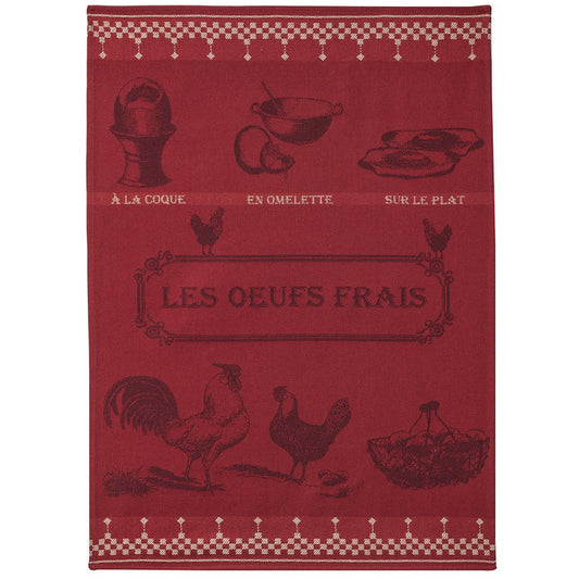 Oeufs Frais Tea Towel - Belle De Provence