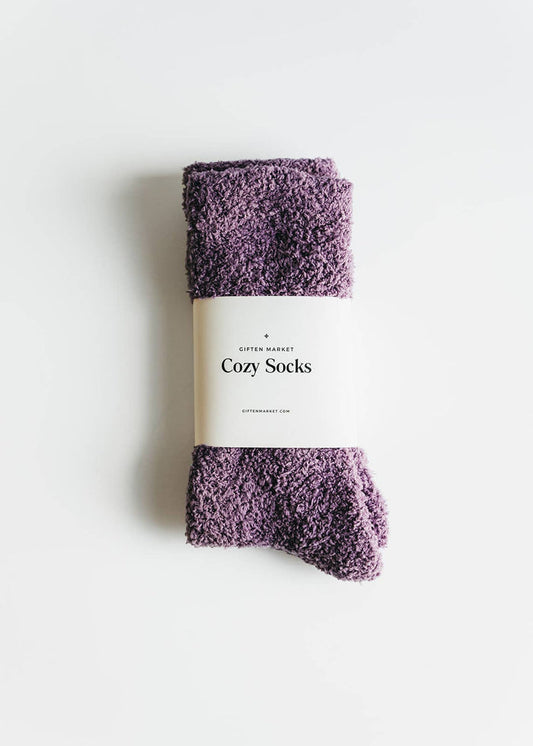 Cozy Cloud Socks - Plum Purple