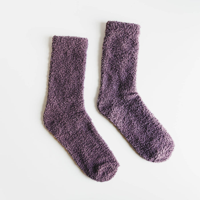 Cozy Cloud Socks - Plum Purple