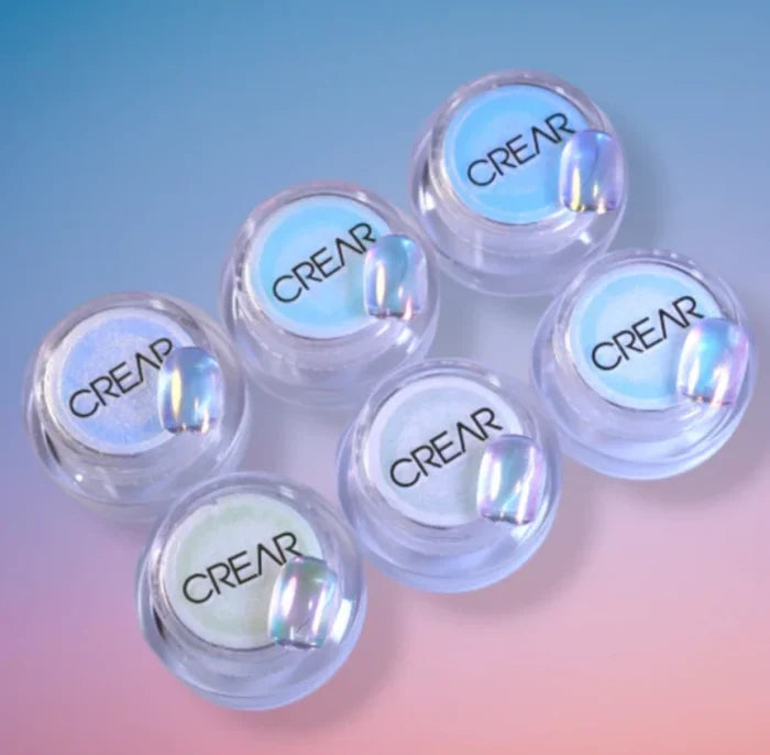CREAR - Bubble Beam Mirror Powder 5 - Light sky blue with cream gold shimmer