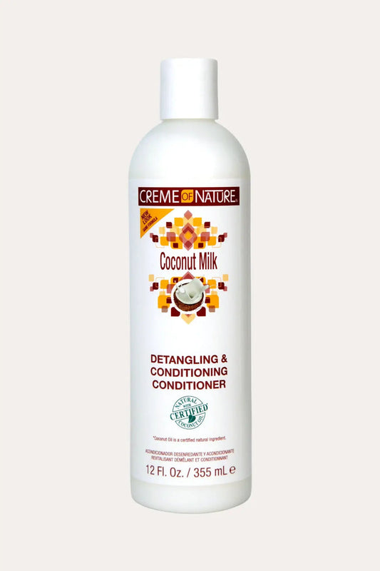 CREME OF NATURE COCONUT MILK DETANGLING & CONDITIONING CONDITIONER 12oz CREME OF NATURE