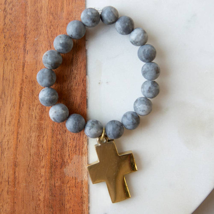 Cross Gemstone Bracelet