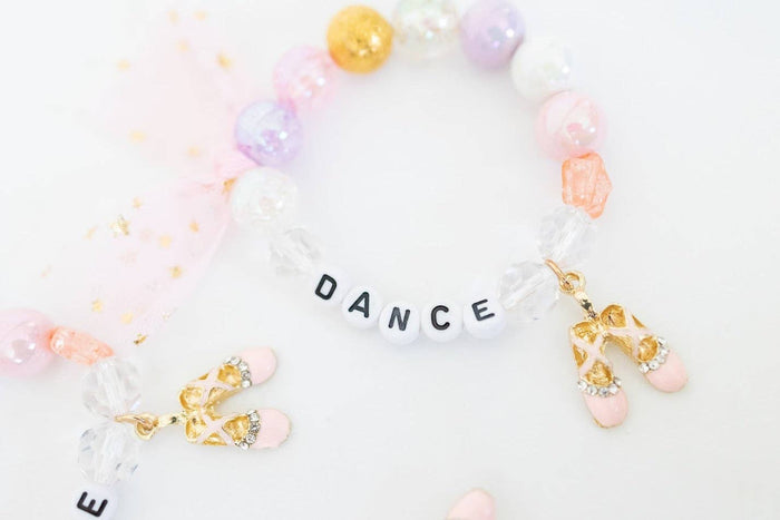 Crushed Glass Bead Stretch Bracelet - Dance