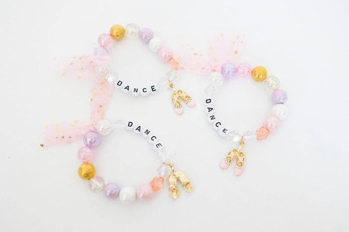 Crushed Glass Bead Stretch Bracelet - Dance