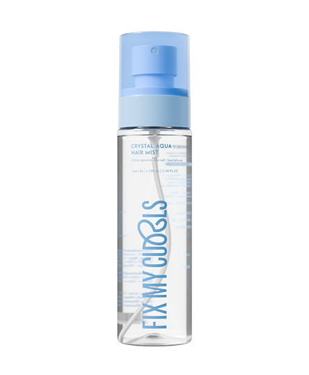 Fix My Curls' Crystal Aqua Hair Mist
 of Crystal Aqua on a white background