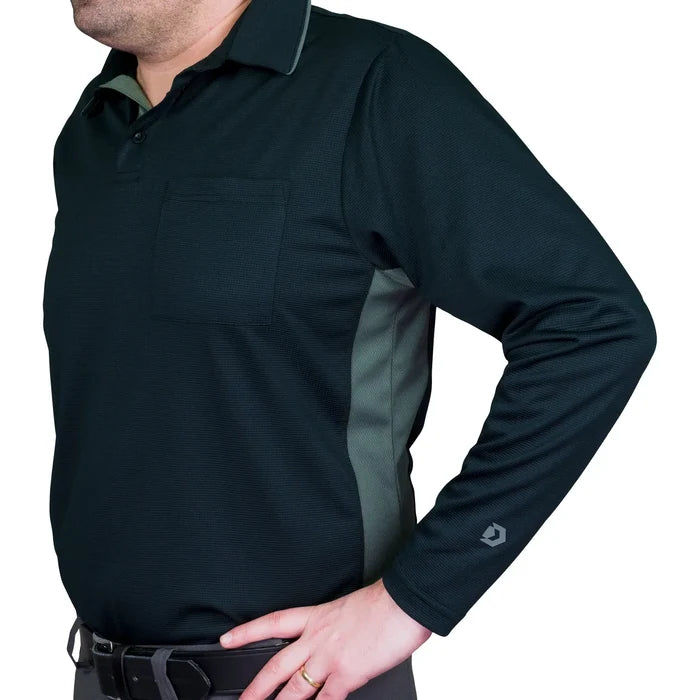 Davis BFX MLB Homage V2 Side Panel LS Black Umpire Shirt