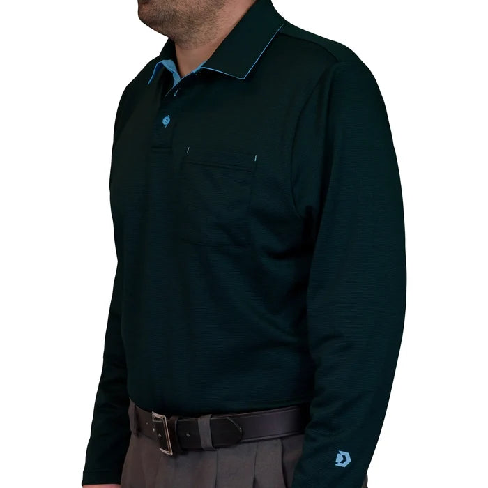 Davis BFX MLB Replica LS Black Umpire Shirt w/ Numbers