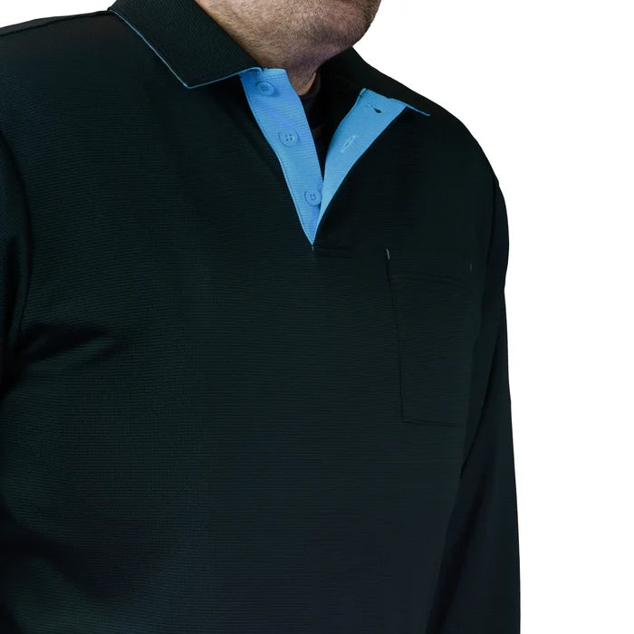 Davis BFX MLB Replica LS Black Umpire Shirt w/ Numbers