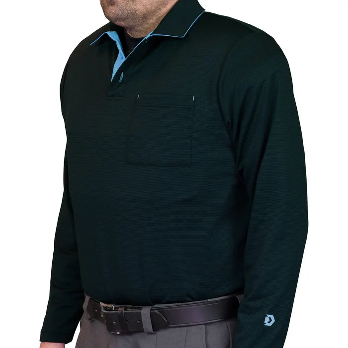 Davis BFX MLB Replica LS Black Umpire Shirt w/ Numbers
