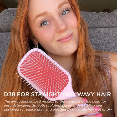 Denman D38 Pastel Pink Power Paddle Brush