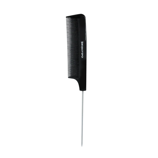 Denman DPC1 Precision Pin Tail Metal Handle 213mm Black Comb