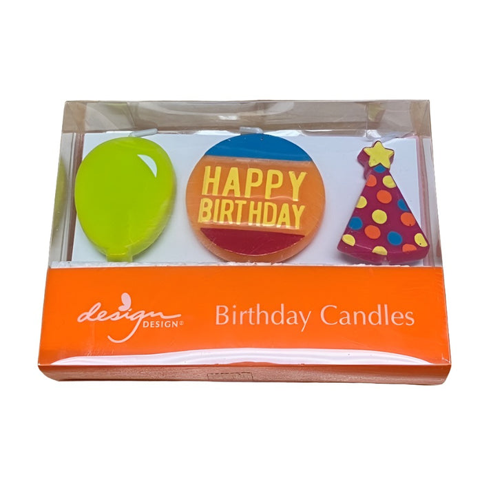 DESIGN Birthday Celebration Candles - 3-Pack