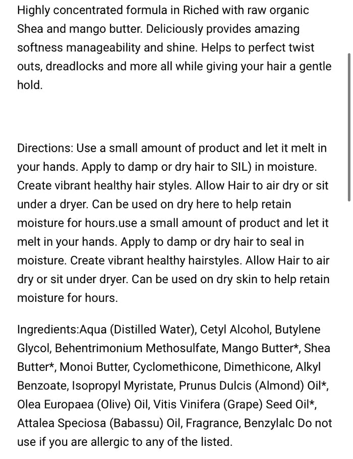 DHC K. Moisture Lock Healthy Shea Hair and Body Butter