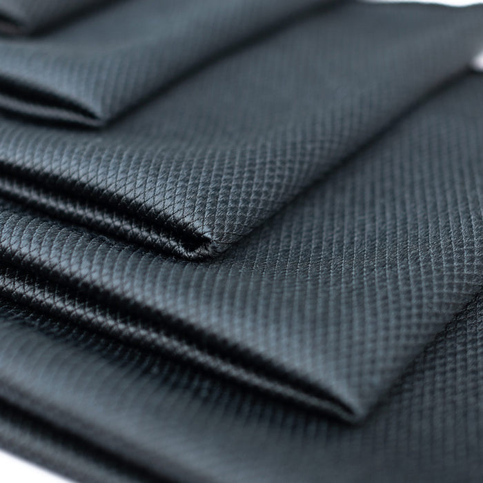 TRC Diamond Weave Glass & Window Towel Black 16x16 5 Pack Close Up