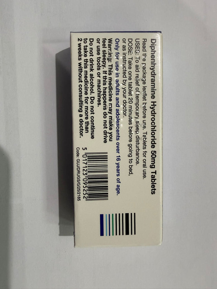 Diphenhydramine Hydrochloride 50mg Tablets 20 (P) (A)