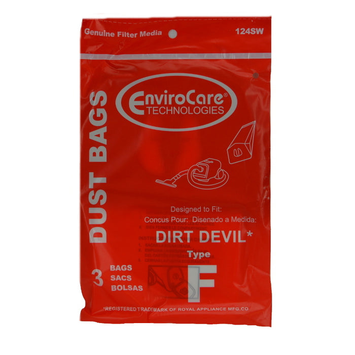Dirt Devil Type F Vacuum Bags 6pk Part 124SW