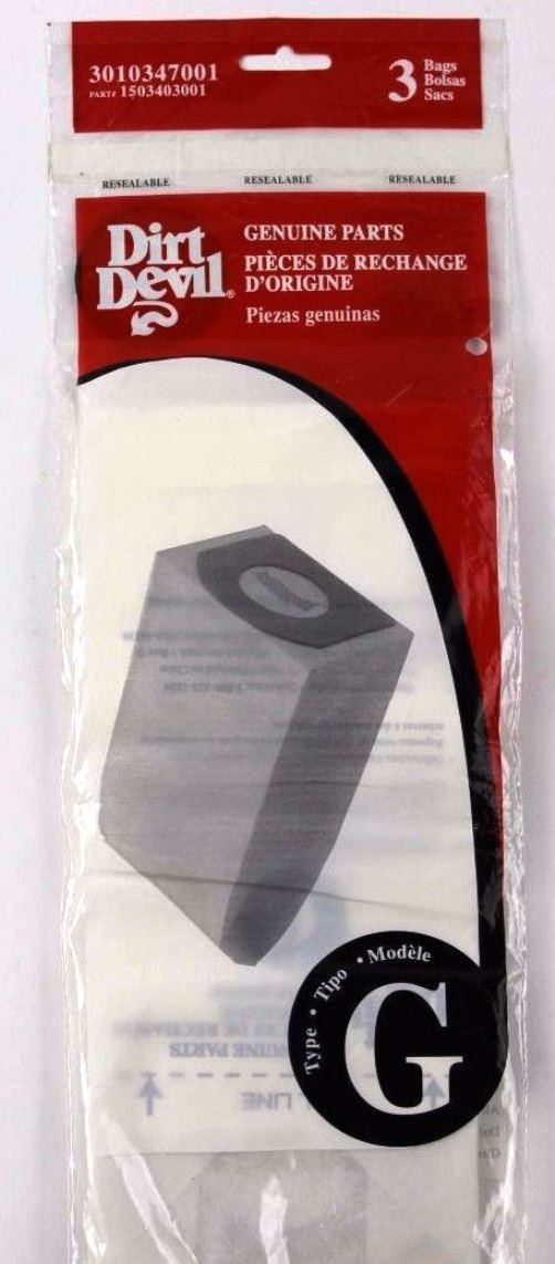Dirt Devil Type G Handheld Vacuum Bags Part 3010347001