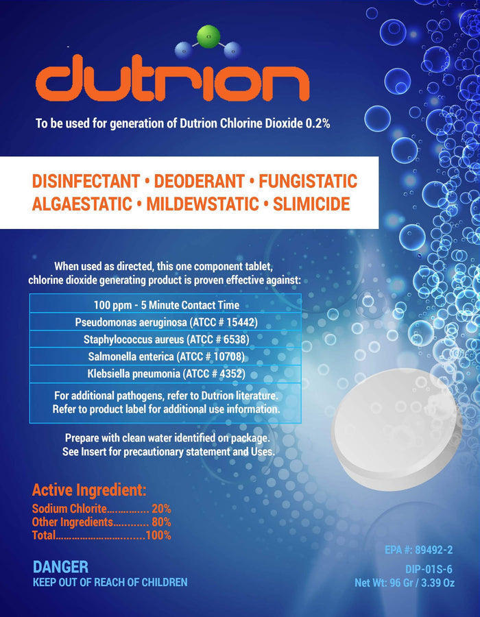 DISCONTINUED - DUTRION Tablet - EPA-Registered Disinfectant Bulk Pack (From $1 Per 32oz) | Ecodioxide