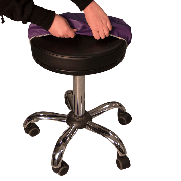 DISCONTINUED - Fitted Stool Cover - White | Oakworks