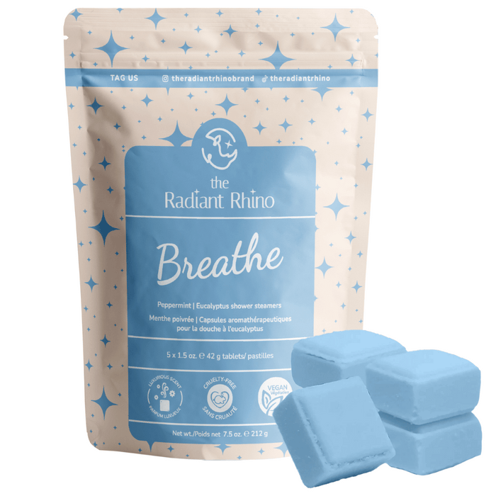 DISCONTINUED -Breathe | Peppermint + Eucalyptus Shower Steamers | The Radiant Rhino