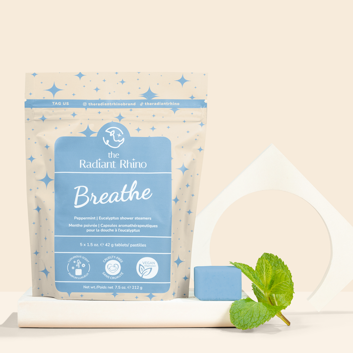 DISCONTINUED -Breathe | Peppermint + Eucalyptus Shower Steamers | The Radiant Rhino