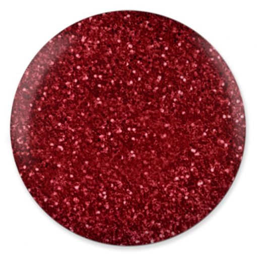 DND DC Platinum - Soak off Gel in Glitter Metallic Effect - 187 Scarlet
