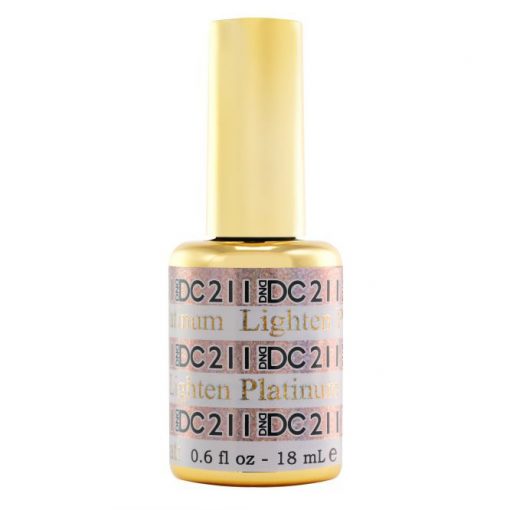 DND DC Platinum - Soak off Gel in Glitter Metallic Effect - #211 Lighten