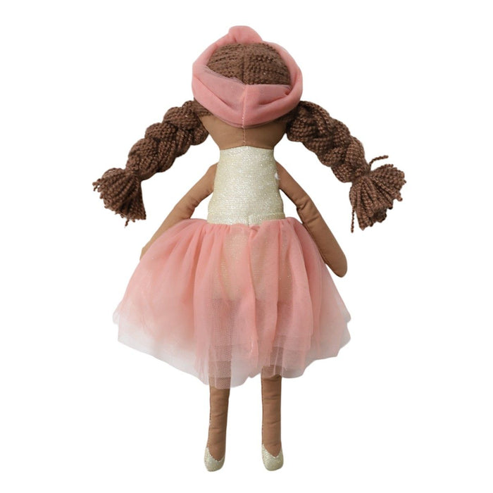 Le Petit Souk - Doll -  Jeanne W/Pink & Gold Tutu - Back