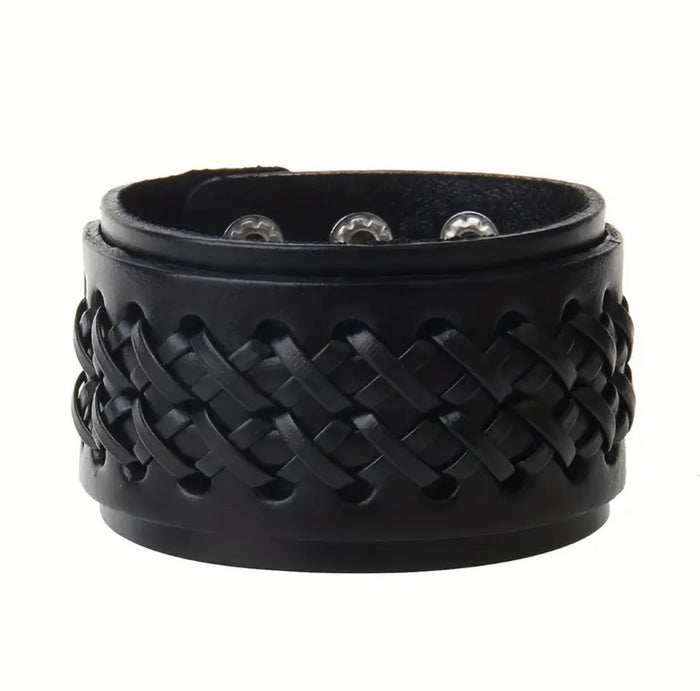 Double-Layer Spartan Braided Wrist Cuff
