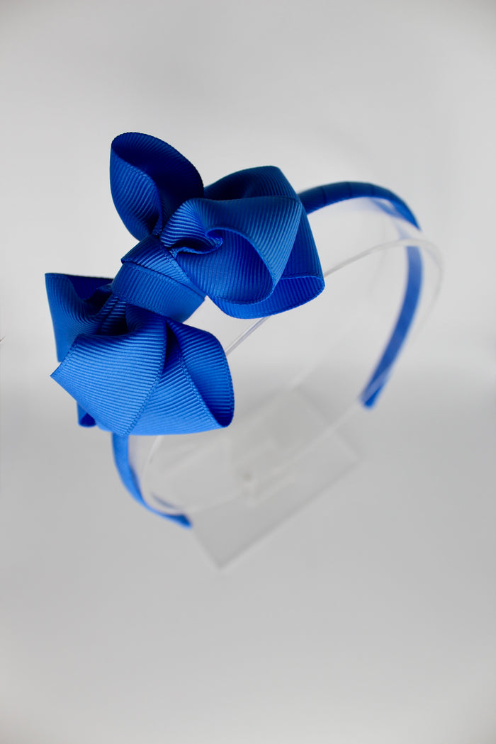 Double Loop School Headband - Royal Blue