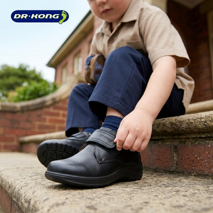 Dr. Kong Kids School Shoes P2000015BLK