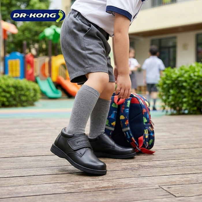 Dr. Kong Kids School Shoes P2000019BLK