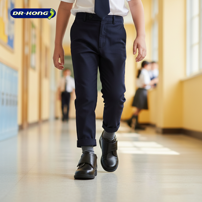 Dr. Kong Kids School Shoes P2000094BLK