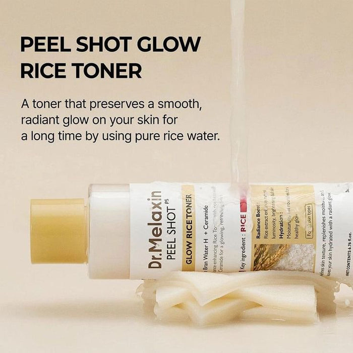 Dr. melaxin peel shot glow white rice toner 200ml