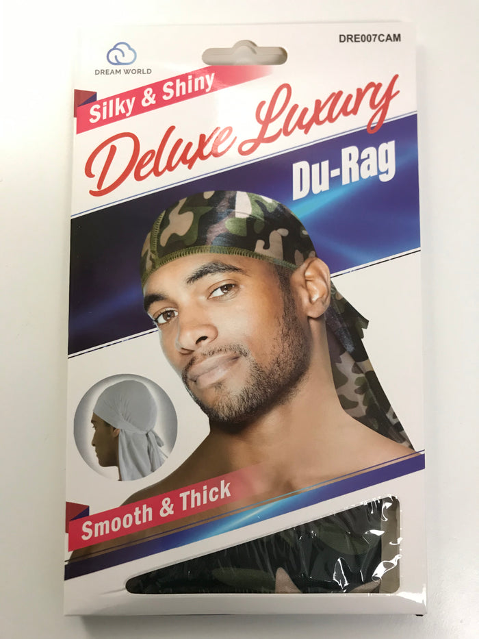 Dream World Deluxe Du-Rag Camouflage - Dozen Pack - Palms Fashion Inc.