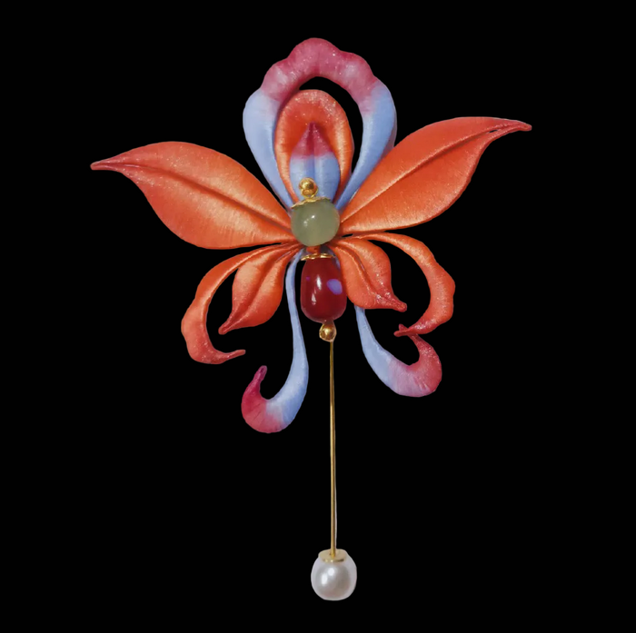 Dunhuang Butterfly Handmade Brooch - Silk Brooch(Chanhua)