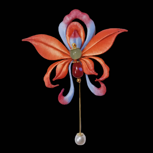 Dunhuang Butterfly Handmade Brooch - Silk Brooch(Chanhua)